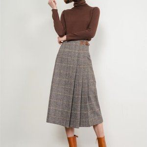 Matilda Check Wool Skirt